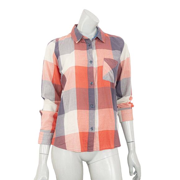 Rails Women's Button up Shirt Multi color Red Blue Plaid Cotton sz Small - Picture 1 of 8